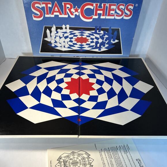 Star Chess Board Game Circular Spiral Straight Maneuvers Complete w/ Box - Picture 8 of 9